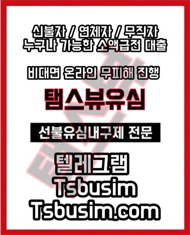탬스뷰유심 비대면 온라인 소액급전 내구제
